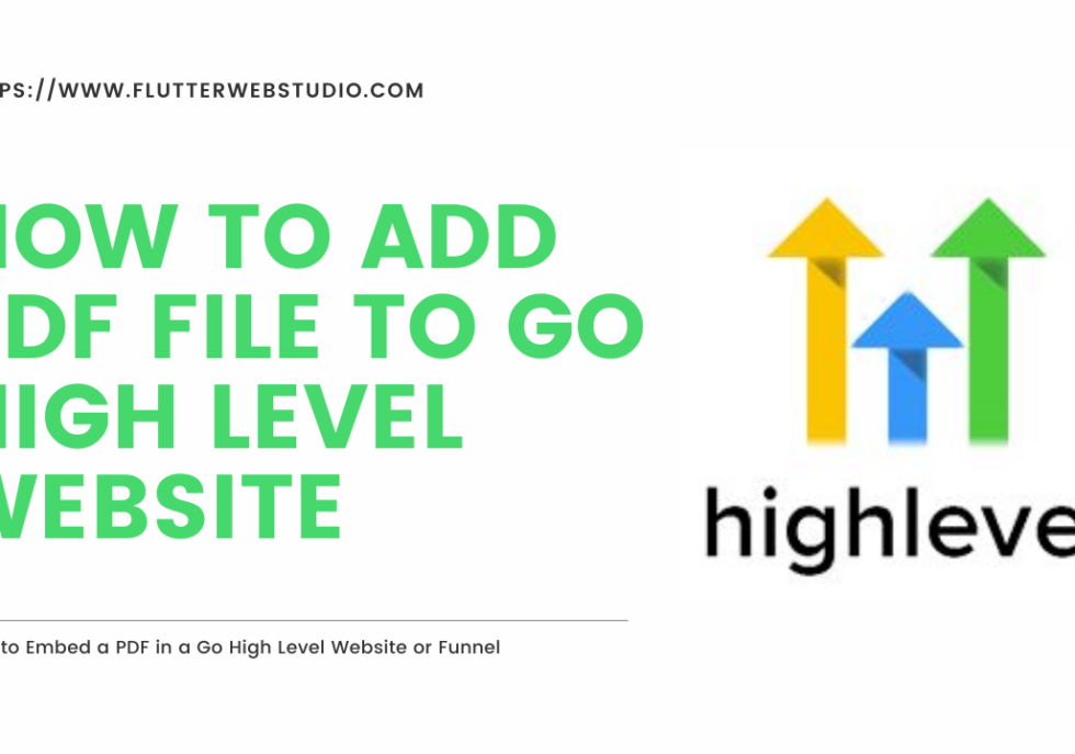 how to add pdf file to go high level website